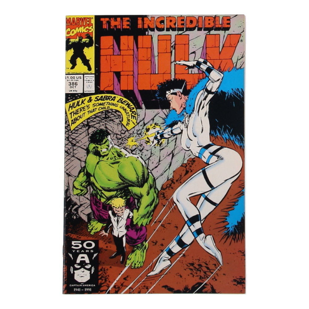 1991 "The Incredible Hulk" Issue #386 Marvel Comic Book at PristineAuction.com