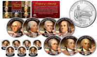 "The Founding Fathers" Set of (7) Washington DC Quarters at PristineAuction.com