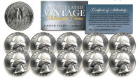 Set of (10) 1974 Uncirculated U.S. Quarters Direct from US Mint Cello Packs at PristineAuction.com