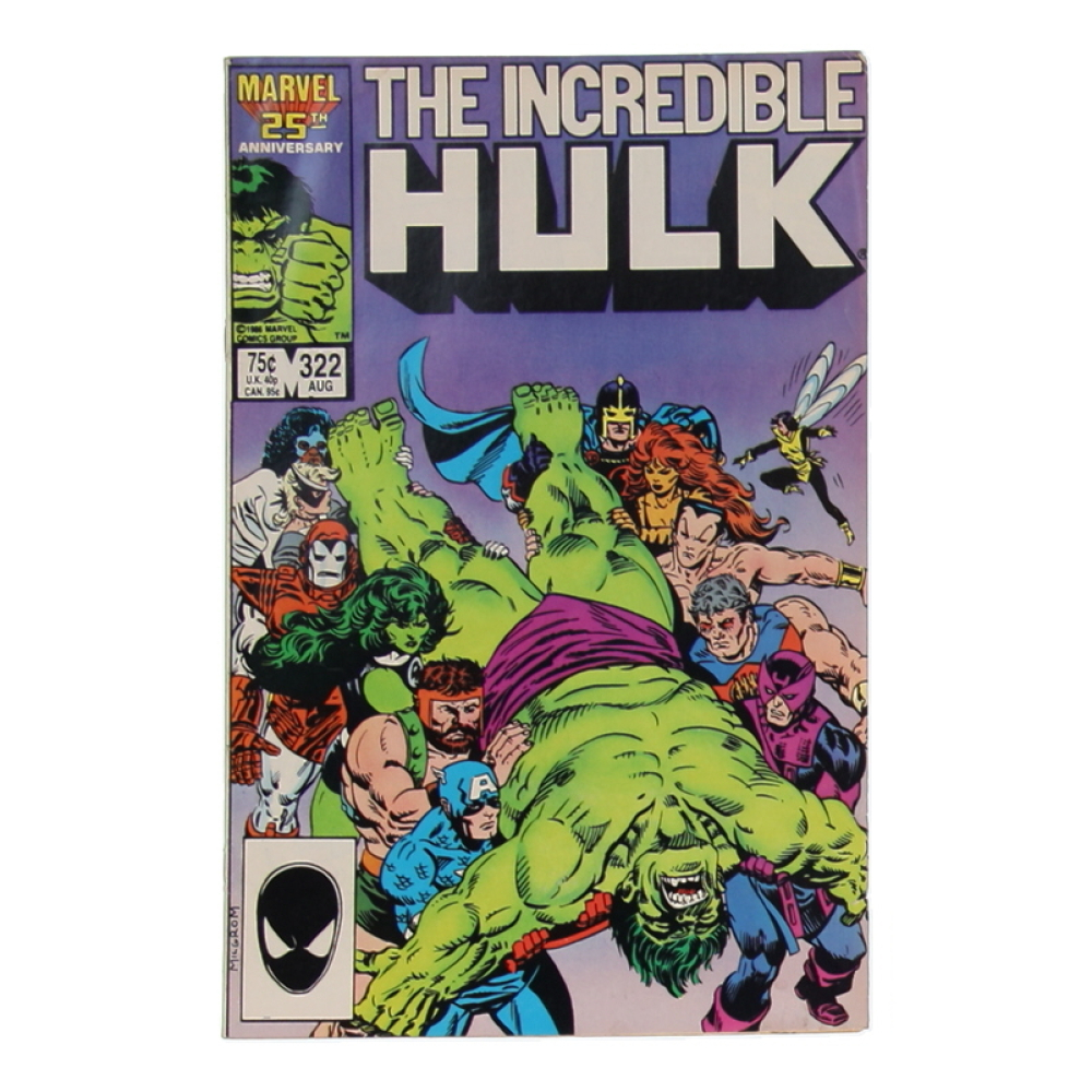 1986 "The Incredible Hulk" Issue #322 Marvel Comic Book at PristineAuction.com