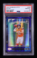 Bo Nix 2024 Donruss Optic Blue Hyper #209 RR RC (PSA 10) at PristineAuction.com