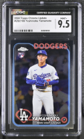 Yoshinobu Yamamoto 2024 Topps Chrome Update #USC108 RC (CGC 9.5) at PristineAuction.com