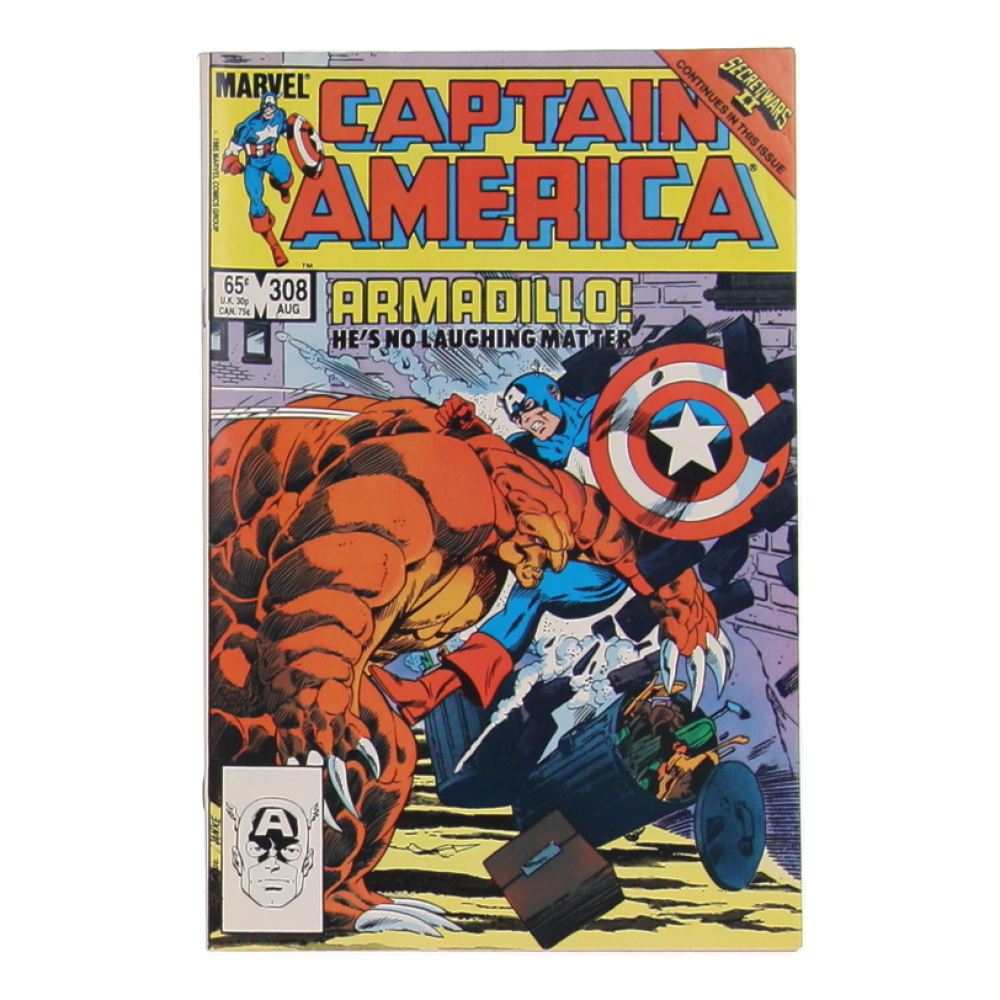 1985 "Captain America" Issue #308 Marvel Comic Book at PristineAuction.com