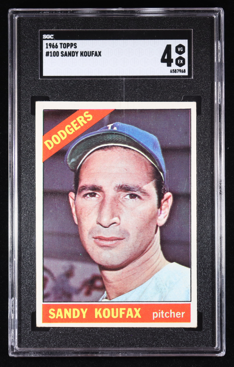 Sandy Koufax 1966 Topps #100 (SGC 4) at PristineAuction.com Sandy Koufax 1966 Topps #100 (SGC 4) at PristineAuction.com