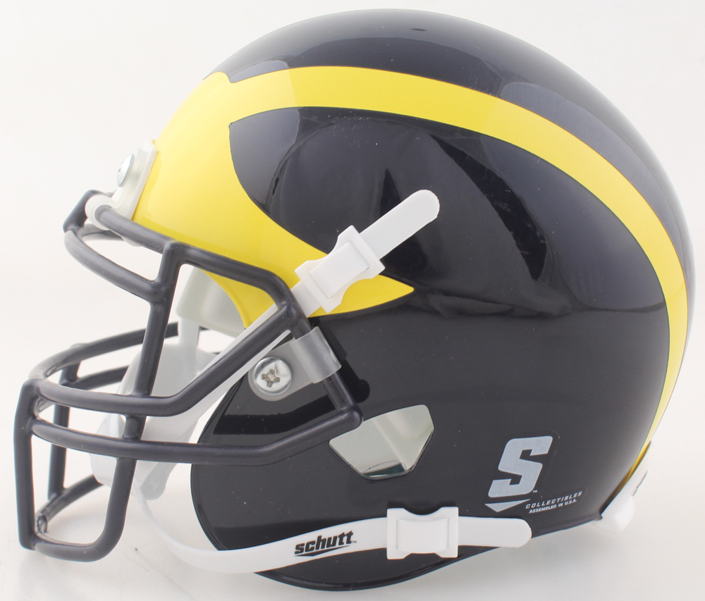 Justice Haynes Signed Michigan Wolverines Mini Helmet (Beckett) at PristineAuction.com Justice Haynes Signed Michigan Wolverines Mini Helmet (Beckett) at PristineAuction.com