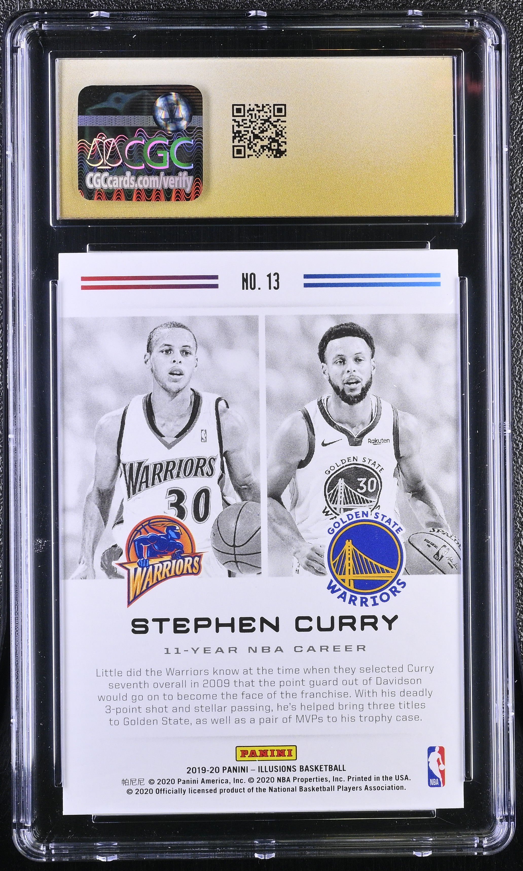 Stephen Curry 2019-20 Panini Illusions Career Lineage Emerald #13 (CGC 10 | Black Label) at PristineAuction.com Stephen Curry 2019-20 Panini Illusions Career Lineage Emerald #13 (CGC 10 | Black Label) at PristineAuction.com