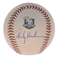 Rickey Henderson Signed OML A's Hall of Fame Logo Baseball (MLB) at PristineAuction.com
