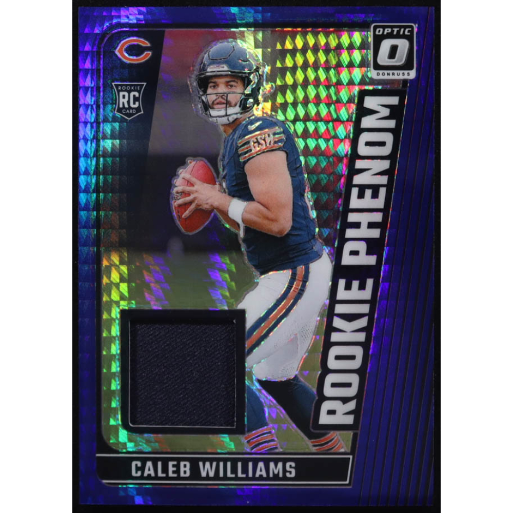 Caleb Williams 2024 Donruss Optic Rookie Phenoms Blue Hyper #1 RC at PristineAuction.com