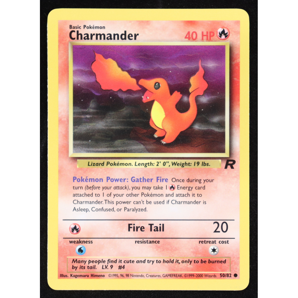 Charmander 2000 Pokemon Team Rocket Unlimited #50 at PristineAuction.com