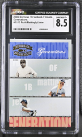 Babe Ruth / Don Mattingly / Derek Jeter 2004 Donruss Throwback Threads Generations #G-22 #1209/1500 (CGC 8.5) at PristineAuction.com
