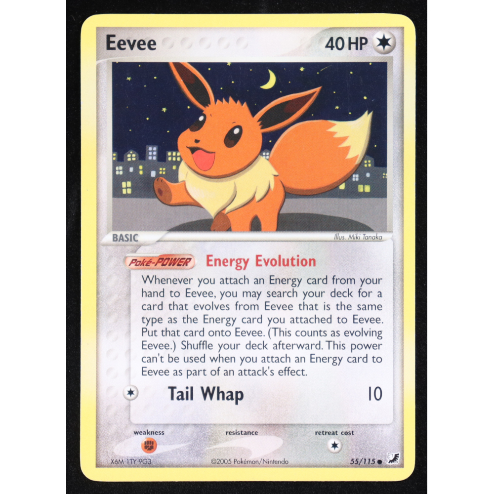 Eevee 2005 Pokemon EX Unseen Forces #55 at PristineAuction.com