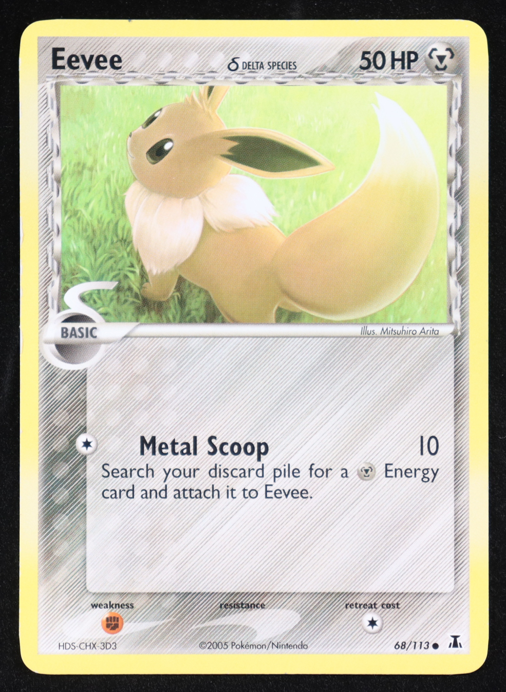 Eevee 2005 Pokemon EX Delta Species #68 at PristineAuction.com Eevee 2005 Pokemon EX Delta Species #68 at PristineAuction.com