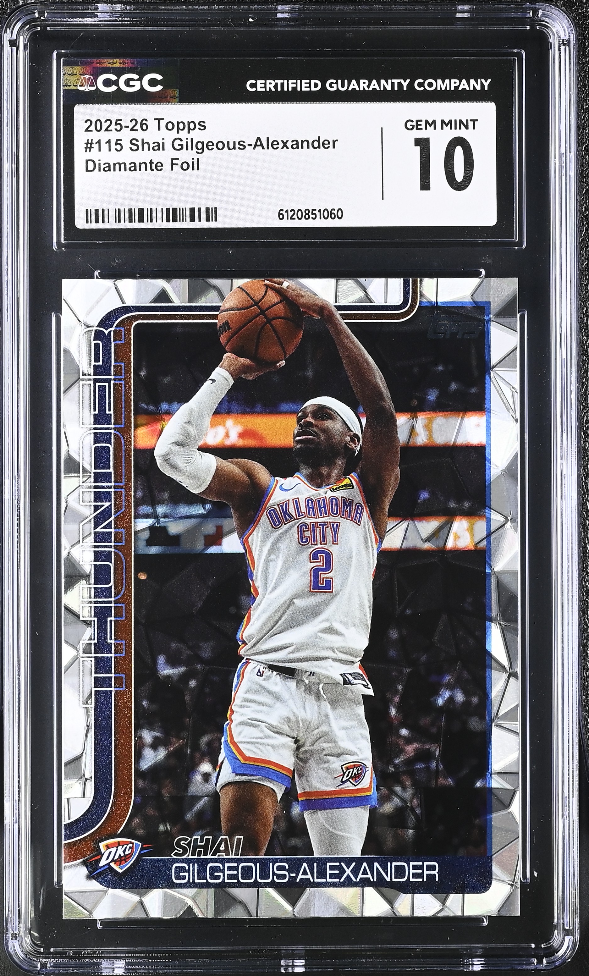 Shai Gilgeous-Alexander 2025-26 Topps Diamante Foil #115 (CGC 10) at PristineAuction.com Shai Gilgeous-Alexander 2025-26 Topps Diamante Foil #115 (CGC 10) at PristineAuction.com