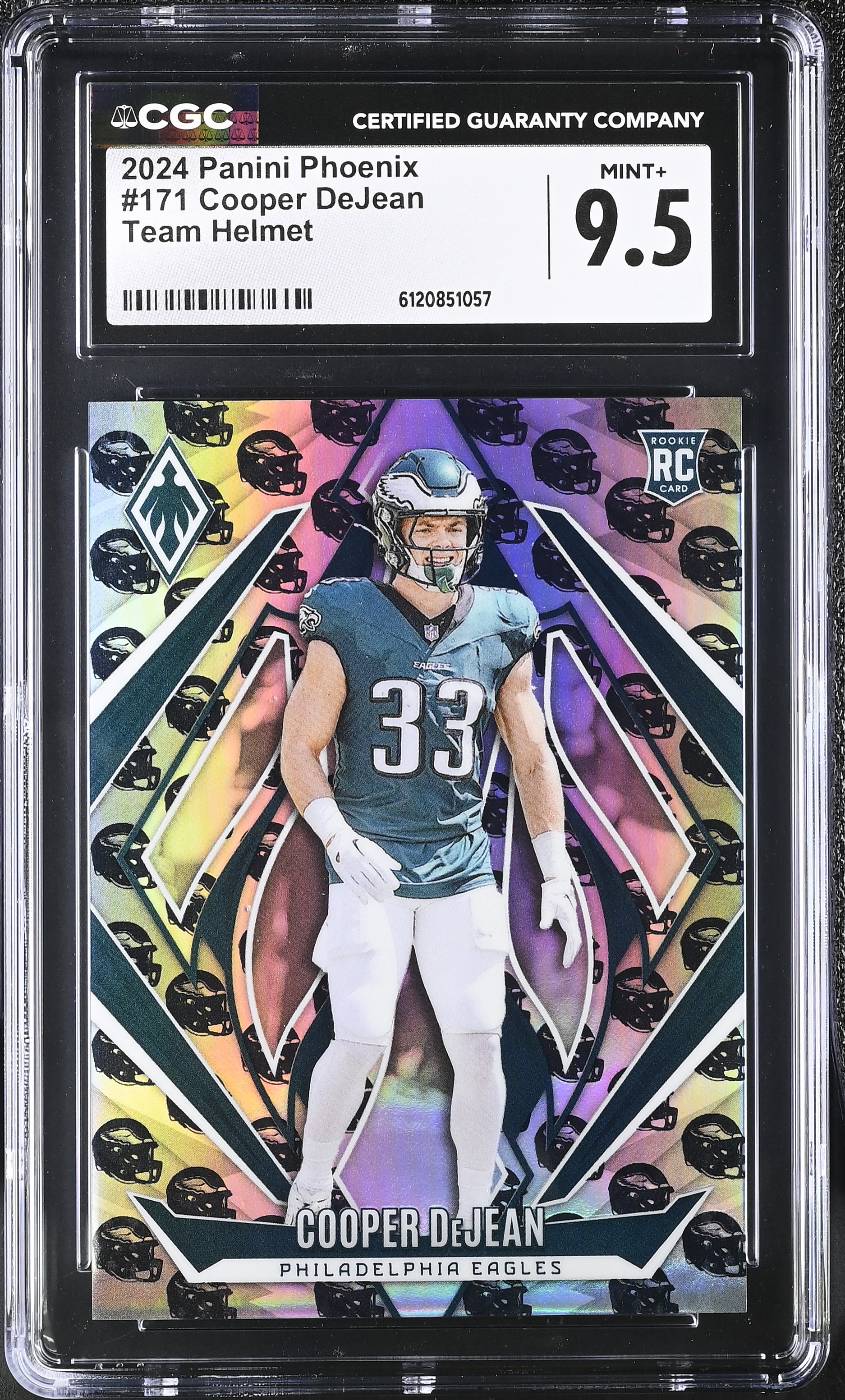 Cooper DeJean 2024 Panini Phoenix Team Helmet #171 #346/399 RC (CGC 9.5) at PristineAuction.com Cooper DeJean 2024 Panini Phoenix Team Helmet #171 #346/399 RC (CGC 9.5) at PristineAuction.com