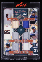 Albert Belle / Ken Griffey Jr. / Barry Bonds / Juan Gonzalez / Rafael Palmeiro / Frank Thomas 2025 Leaf Seasons In The Sun Decade Dominators Game-Used Memorabilia Silver Sparkle #DD2 #5/6 at PristineAuction.com