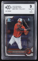 Jackson Holliday 2022 Bowman Chrome Draft #BDC168 RC (BCCG 9) at PristineAuction.com