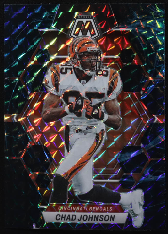 Chad Johnson 2023 Panini Mosaic Mosaic Reactive Blue #47 at PristineAuction.com Chad Johnson 2023 Panini Mosaic Mosaic Reactive Blue #47 at PristineAuction.com