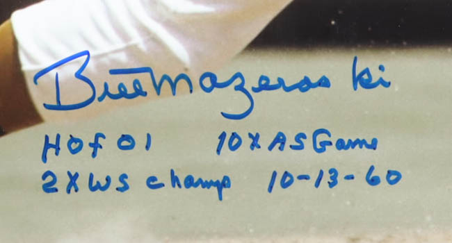 Bill Mazeroski Signed Pirates 16x20 Photo with Multiple Career Stat Inscriptions (JSA) at PristineAuction.com Bill Mazeroski Signed Pirates 16x20 Photo with Multiple Career Stat Inscriptions (JSA) at PristineAuction.com