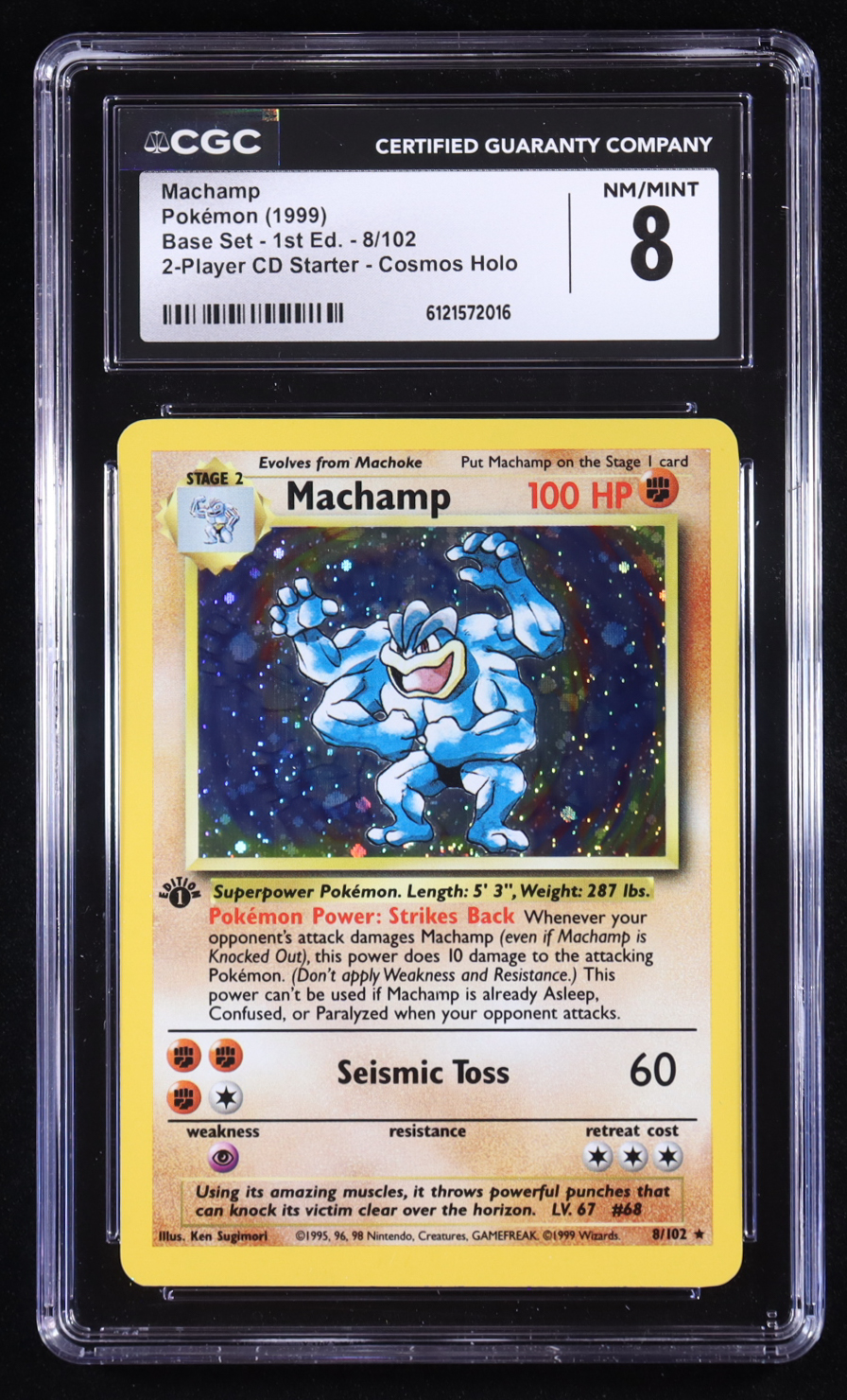 Machamp 2000 Pokemon 2-Player CD-Rom Starter Set #8 Holo (CGC 8) at PristineAuction.com Machamp 2000 Pokemon 2-Player CD-Rom Starter Set #8 Holo (CGC 8) at PristineAuction.com