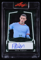 Phil Foden 2025 Leaf Sports Heroes Autographs Clear Green #BAPF1 #5/5 at PristineAuction.com