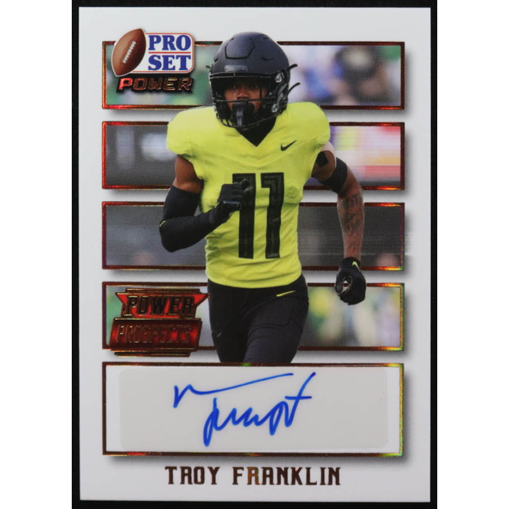 Troy Franklin 2021 Leaf Pro Set Power Prospects Bronze Autographs #PPTF1 at PristineAuction.com