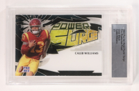 Caleb Williams 2022 Leaf Pro Set Metal Power Surge Clear Black Pre-Production Proof RC #1/1 at PristineAuction.com