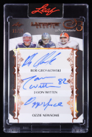 Rob Gronkowski / Jason Witten / Ozzie Newsome 2024 Leaf Ultimate Sports Signature 3 Spectrum Bronze Holofoil #US34 #11/12 at PristineAuction.com
