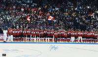 Patrice Bergeron Signed Team Canada 14x24 Photo (Bergeron) at PristineAuction.com
