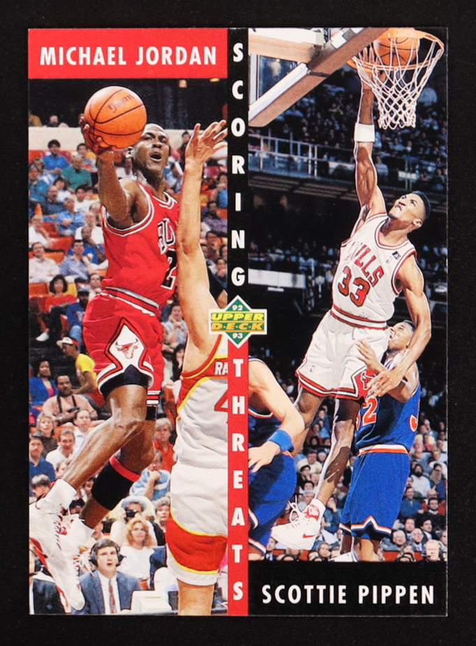 Michael Jordan / Scottie Pippen 1992-93 Upper Deck #62 ST at PristineAuction.com Michael Jordan / Scottie Pippen 1992-93 Upper Deck #62 ST at PristineAuction.com