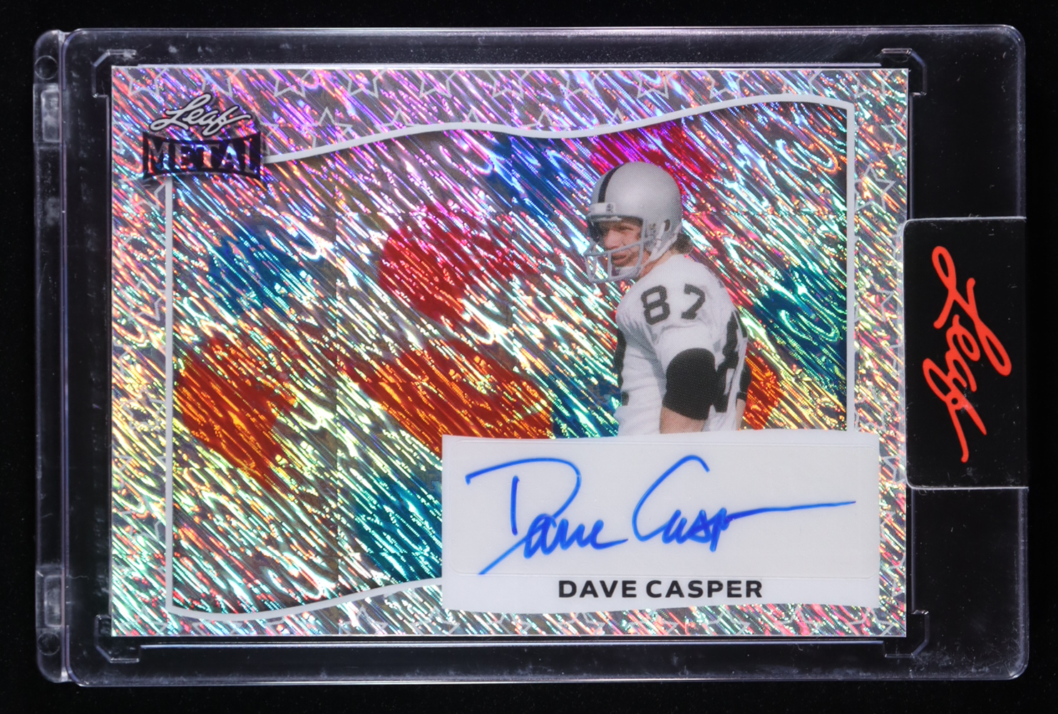 Dave Casper 2025 Leaf Independence Day Autographs Ice Cream Silver Shimmer #BADC1 #1/4 at PristineAuction.com Dave Casper 2025 Leaf Independence Day Autographs Ice Cream Silver Shimmer #BADC1 #1/4 at PristineAuction.com
