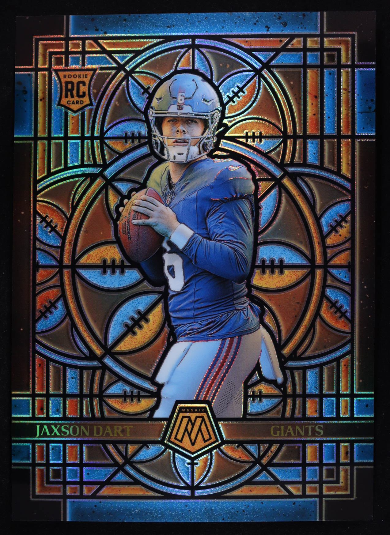 Jaxson Dart 2025 Panini Mosaic Stained Glass Oversized #19 RC at PristineAuction.com Jaxson Dart 2025 Panini Mosaic Stained Glass Oversized #19 RC at PristineAuction.com