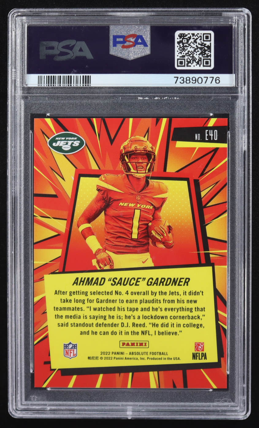 Ahmad Gardner 2022 Panini Absolute Explosive #E40 RC (PSA 9) at PristineAuction.com Ahmad Gardner 2022 Panini Absolute Explosive #E40 RC (PSA 9) at PristineAuction.com