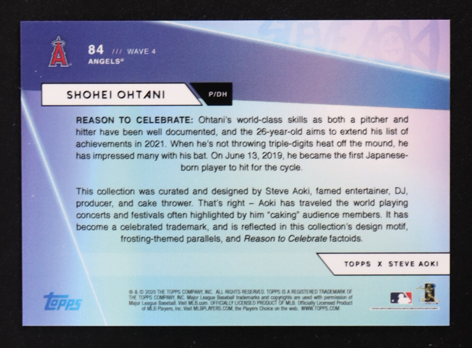 Shohei Ohtani 2020 Topps X Steve Aoki #84 at PristineAuction.com Shohei Ohtani 2020 Topps X Steve Aoki #84 at PristineAuction.com