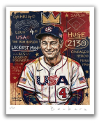 Richard Gene Barbera Signed LE "What if - "Lou Gehrig Team USA" 2026 10x12 Original Art Print (Barbera) at PristineAuction.com