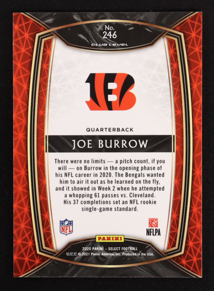 Joe Burrow 2020 Select #246 RC at PristineAuction.com Joe Burrow 2020 Select #246 RC at PristineAuction.com