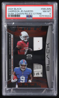 Marvin Harrison Jr. / Malik Nabers 2024 Panini Black Dusk 2 Dawn Relics Citrine #MHJ-MN RC #24/50 (PSA 8) at PristineAuction.com