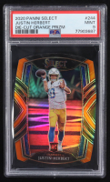 Justin Herbert 2020 Panini Select Die-Cut Orange Prizm #244 RC (PSA 9) at PristineAuction.com