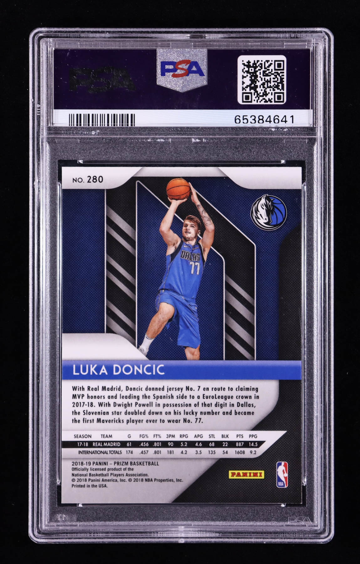 Luka Doncic 2018-19 Panini Prizm #280 RC (PSA 9) at PristineAuction.com Luka Doncic 2018-19 Panini Prizm #280 RC (PSA 9) at PristineAuction.com