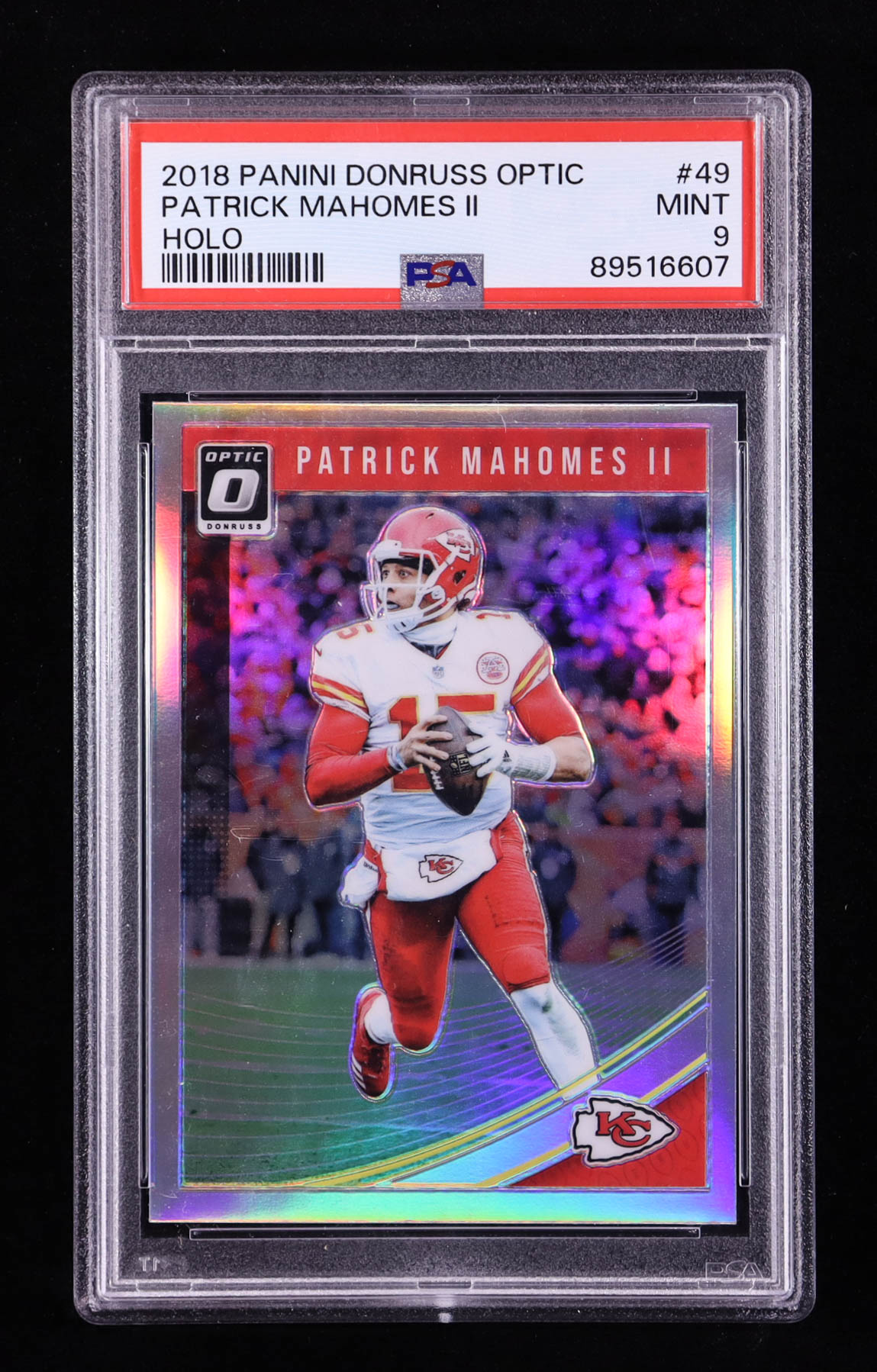 Patrick Mahomes II 2018 Donruss Optic Holo #49 (PSA 9) at PristineAuction.com Patrick Mahomes II 2018 Donruss Optic Holo #49 (PSA 9) at PristineAuction.com