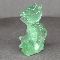 35.50 Carats Natural Fluorite Carving of a Dragon at PristineAuction.com