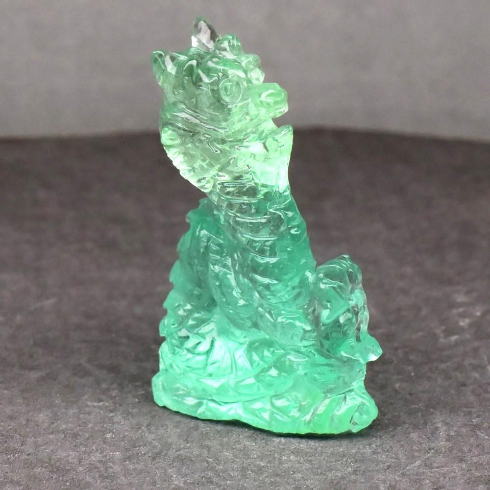 35.82 Carats Natural Fluorite Carving of a Dragon at PristineAuction.com 35.82 Carats Natural Fluorite Carving of a Dragon at PristineAuction.com