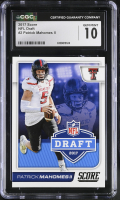 Patrick Mahomes II 2017 Score NFL Draft #2 RC (CGC 10) at PristineAuction.com