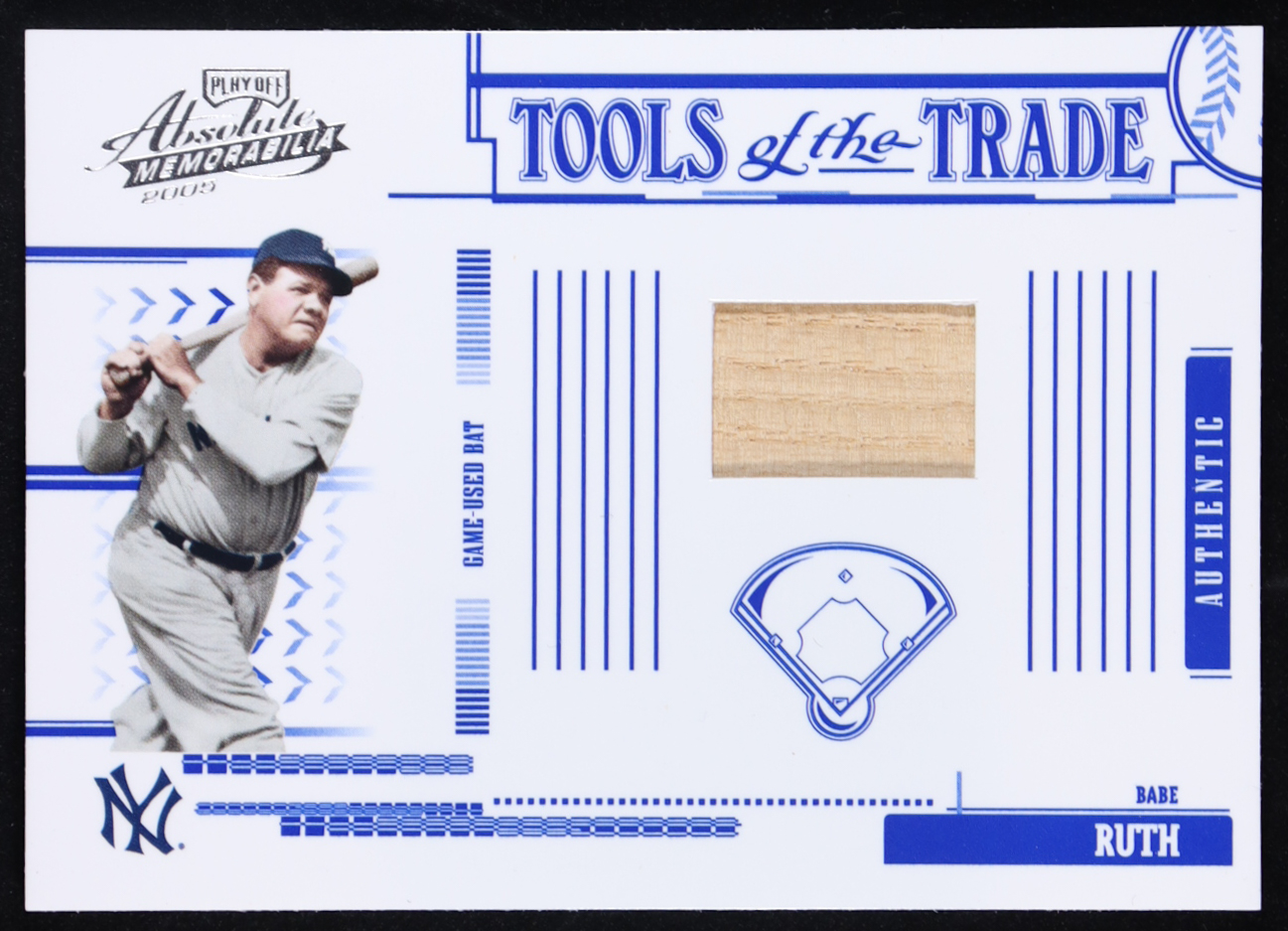 Babe Ruth 2005 Absolute Memorabilia Tools of the Trade Bat #TT102 #021/250 at PristineAuction.com Babe Ruth 2005 Absolute Memorabilia Tools of the Trade Bat #TT102 #021/250 at PristineAuction.com