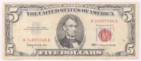 1963 $5 United States Treasury Red Seal Silver Certificate Paper Bank Note at PristineAuction.com