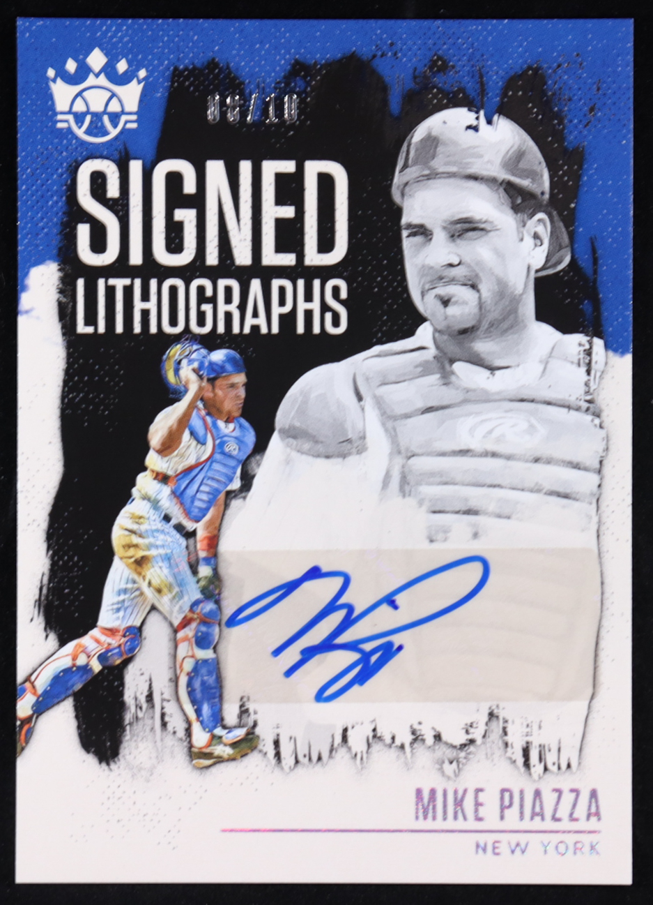 Mike Piazza 2021 Diamond Kings Signed Lithographs Holo Silver #4 #08/10 at PristineAuction.com Mike Piazza 2021 Diamond Kings Signed Lithographs Holo Silver #4 #08/10 at PristineAuction.com