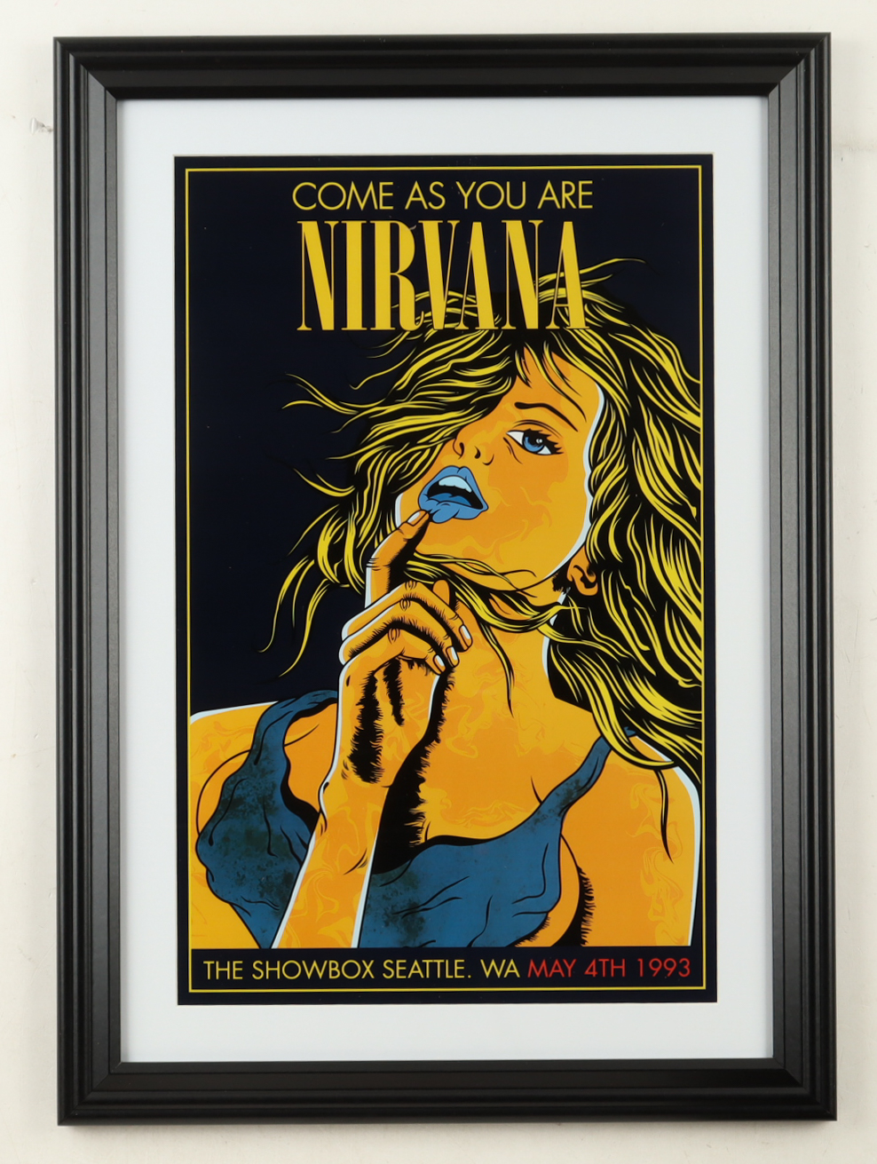 1993 "Nirvana: Come As You Are" Seattle Concert Custom Framed Poster at PristineAuction.com 1993 "Nirvana: Come As You Are" Seattle Concert Custom Framed Poster at PristineAuction.com