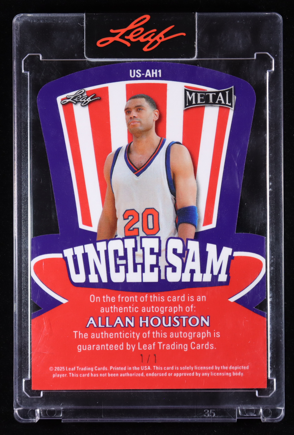 Allan Houston 2025 Leaf Metal Independence Day Uncle Sam Autographs Laser #USAH1 #1/1 at PristineAuction.com Allan Houston 2025 Leaf Metal Independence Day Uncle Sam Autographs Laser #USAH1 #1/1 at PristineAuction.com