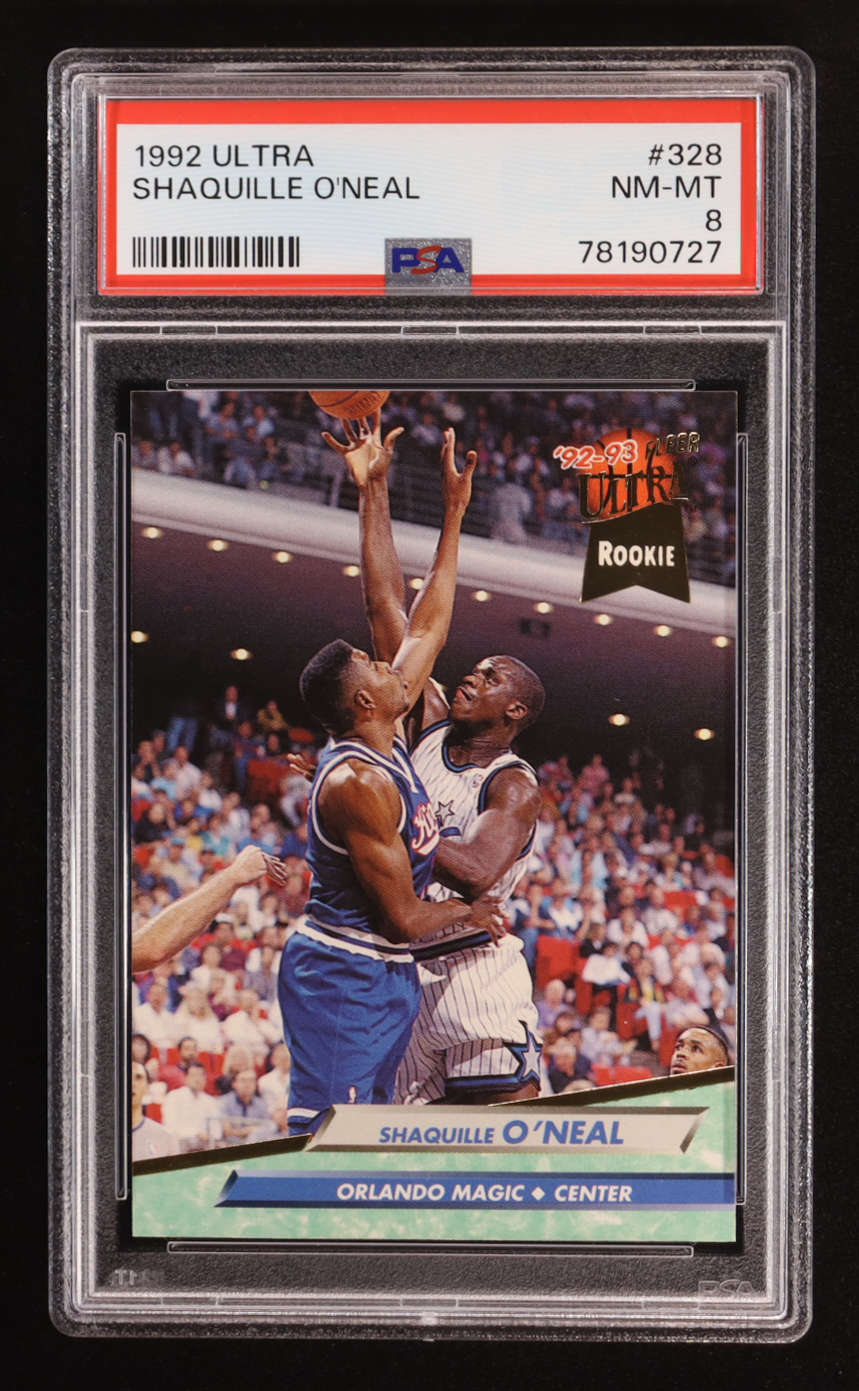 Shaquille O'Neal 1992-93 Ultra #328 RC (PSA 8) at PristineAuction.com Shaquille O'Neal 1992-93 Ultra #328 RC (PSA 8) at PristineAuction.com