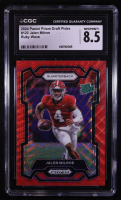 Jalen Milroe 2024 Panini Prizm Draft Picks Prizms Ruby Wave #122 (CGC 8.5) at PristineAuction.com