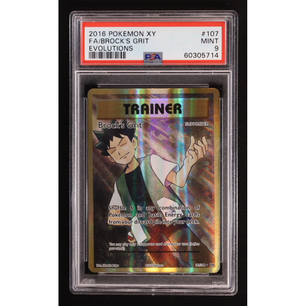 Brock's Grit 2016 Pokemon XY Evolutions #107 FULL ART (PSA 9) at PristineAuction.com
